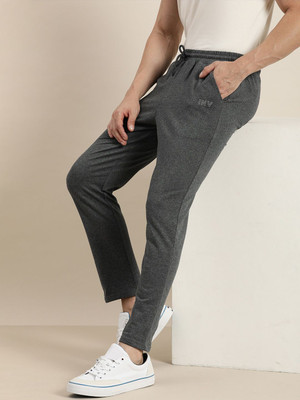 Invictus Indoor Solid Men Grey Track Pants