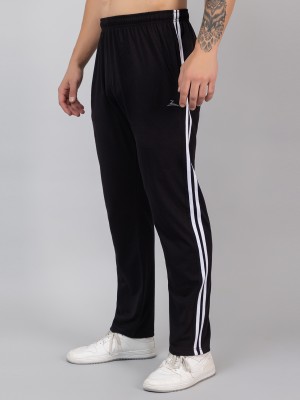 Zeffit Striped Men Black Track Pants