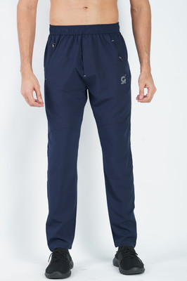 GOTO Self Design Men Blue Track Pants