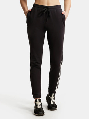 JOCKEY A108 Super Combed Cotton Elastane Stretch Solid Women Black Track Pants