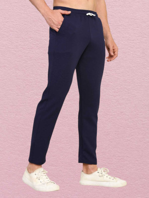 FABLOID Solid Men Dark Blue Track Pants