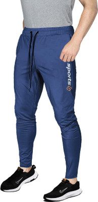 AVOLT Solid Men Blue Track Pants