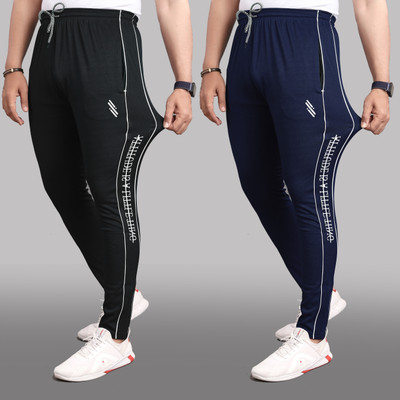Z-DEVIL Printed, Striped Men Multicolor Track Pants