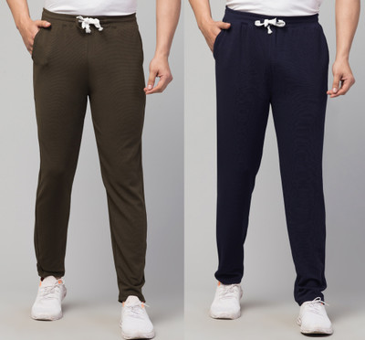 A V Sarees Solid Men Olive Track Pants