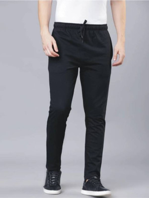 ROARERS Solid Men Black Track Pants