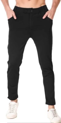 DIMAAZO Solid Men Black Track Pants