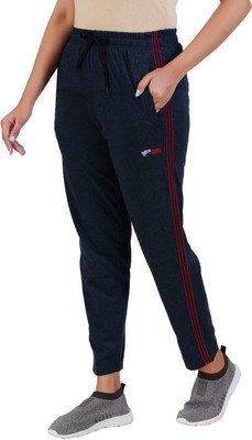 FEEL TRACK Solid Women Blue Track Pants