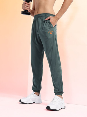 HRX by Hrithik Roshan Solid Men Green Track Pants