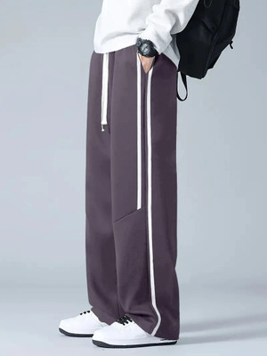 Leriya Fashion Solid Men Brown Track Pants