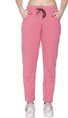 CUPID Solid Women Pink Track Pants