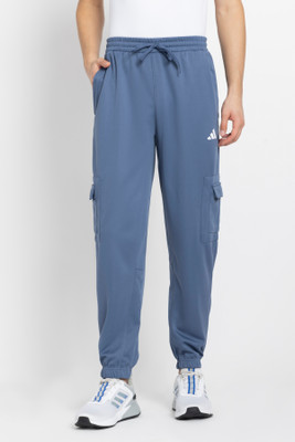 ADIDAS Printed Men Blue Track Pants