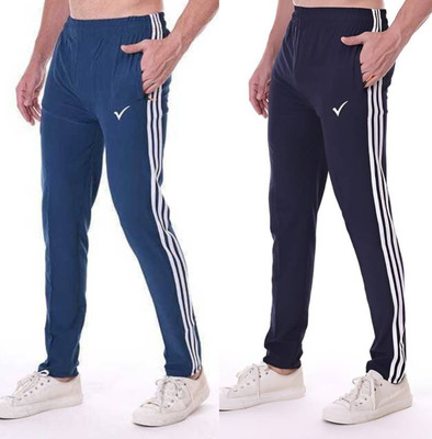 Linesports Solid Men Blue Track Pants