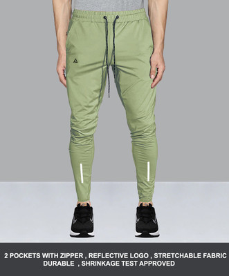AVOLT Solid Men Green Track Pants