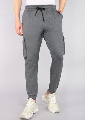 CornerKick Solid Men Silver Track Pants