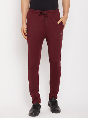 DUKE Solid Men Maroon Track Pants
