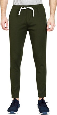 MATTILA Solid Men Olive Track Pants