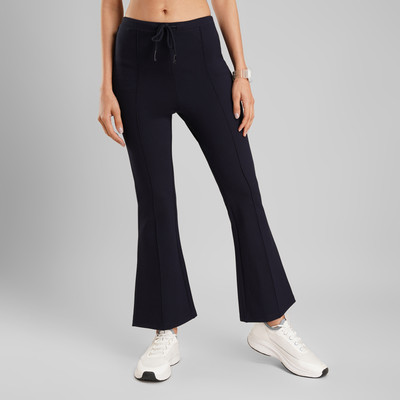 Ajile By Pantaloons Solid Women Black Track Pants