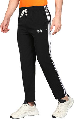 mank D Solid Men Black Track Pants
