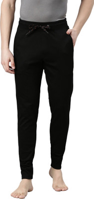 Faso Solid Men Black Track Pants
