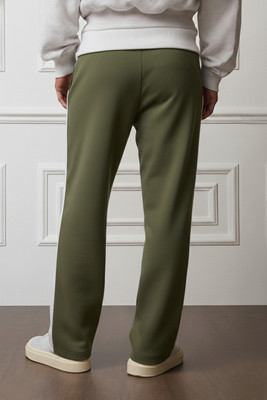 Dockstreet Solid Men Olive Track Pants