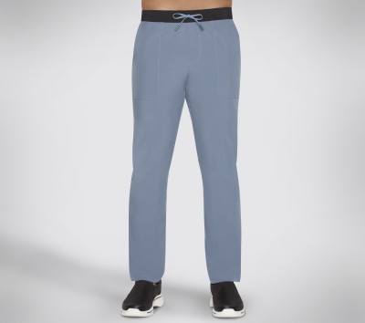 Skechers Solid Men Blue Track Pants