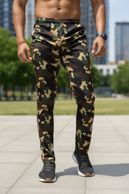 Time Wakker Graphic Print Men Brown Track Pants