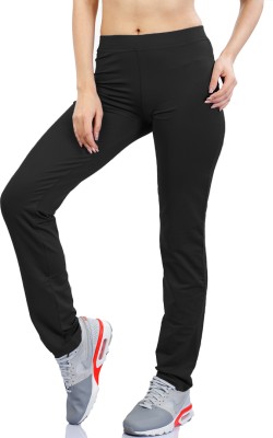 MYo2 Solid Women Black Track Pants