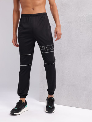 HRX by Hrithik Roshan Colorblock Men Black Track Pants