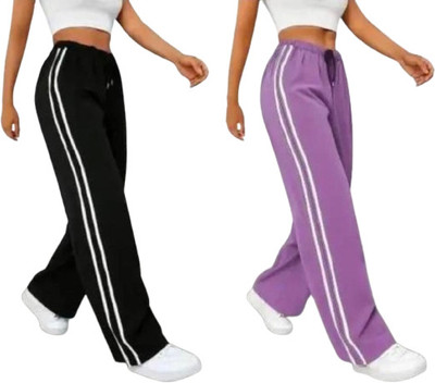 Lionlook Solid Women Multicolor Track Pants