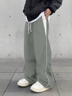 Rajovati Colorblock Men Grey Track Pants