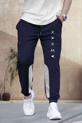 TRIPR Solid Men Blue, Grey Track Pants