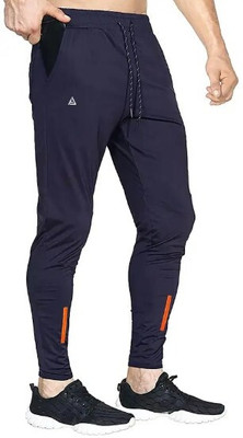 AVOLT Colorblock Men Dark Blue Track Pants