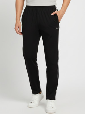 Zeffit Solid Men Black Track Pants