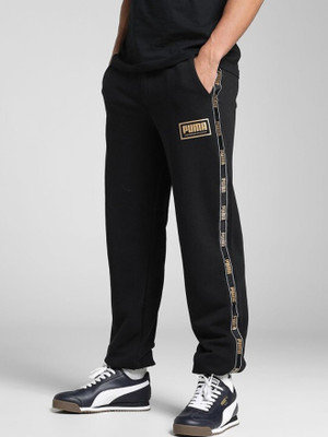 PUMA Printed Men Black Track Pants