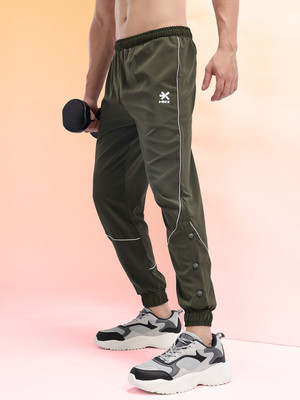 HRX by Hrithik Roshan Solid Men Green Track Pants
