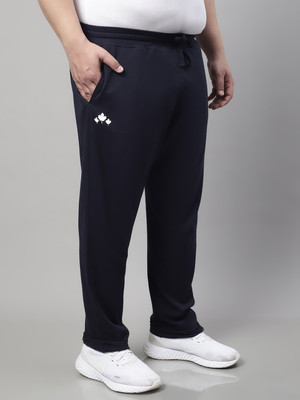 moonaah Solid Men Blue Track Pants