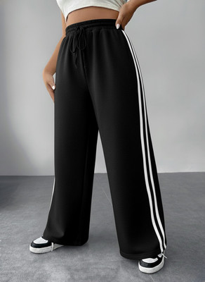 Dockstreet Striped Women White Track Pants