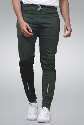 ICEPERA Solid Men Green Track Pants