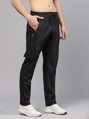 UZARUS Solid Men Black Track Pants