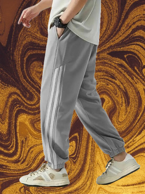 Kesaria Textile Company Self Design Men Grey Track Pants