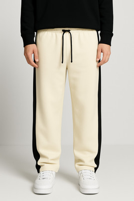 NFTRENDLYY Solid Men Beige Track Pants