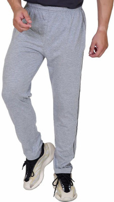 axys Solid Men Grey Track Pants