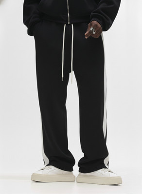 Dockstreet Striped Men Black Track Pants
