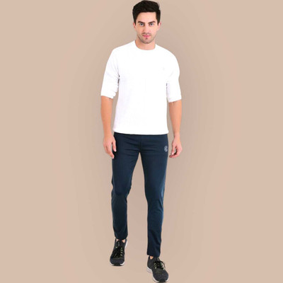Kaddy Solid Men Blue Track Pants