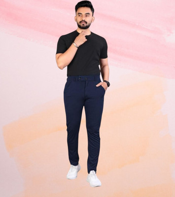 STYROVA Solid Men Dark Blue Track Pants