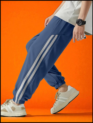 SB Trend Solid Men Blue Track Pants