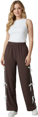 My Swag Solid Women Brown Track Pants