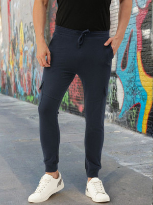 The Indian Garage Co. Solid Men Dark Blue Track Pants
