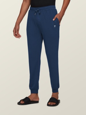 XYXX Solid Men Blue Track Pants