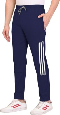 VTHREADS Striped Men Blue Track Pants